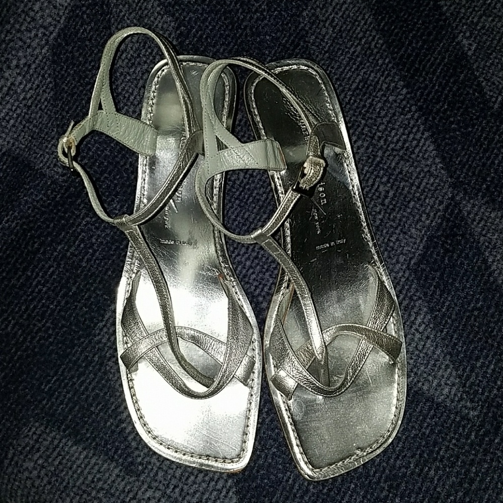 Sigerson Morrison New York Metallic Silver Heels